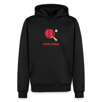 Ping pong - Men’s Premium Organic Hoodie - black - Front - Nico (187cm)