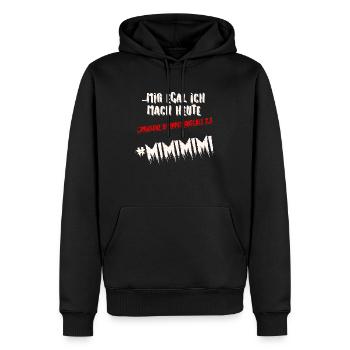 mimimi - Männer Premium Bio Hoodie - Schwarz - Vorne - Nico (187cm)