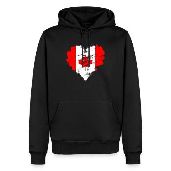 Canada - Sweat à capuche Premium bio Homme - noir - Devant - Nico (187cm)