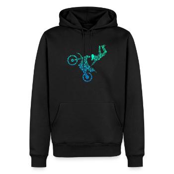 Enduro Supermoto Motocross - Sweat à capuche Premium bio Homme - noir - Devant - Nico (187cm)