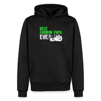 Tractor Grandfather Papa Farming Gift - Men’s Premium Organic Hoodie - black - Front - Nico (187cm)