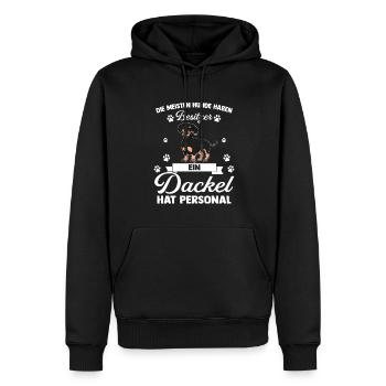 Dackel Dackel Geschenk - Männer Premium Bio Hoodie - Schwarz - Vorne - Nico (187cm)