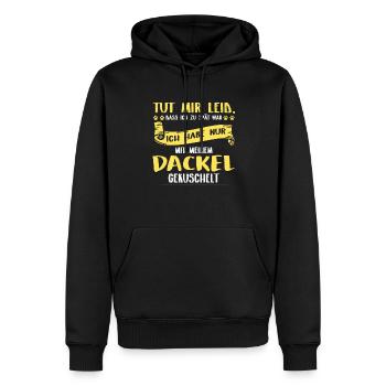 Dackel Dackel Geschenk - Männer Premium Bio Hoodie - Schwarz - Vorne - Nico (187cm)