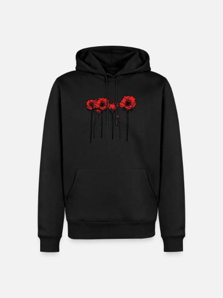 Poppies - Men’s Premium Organic Hoodie - black