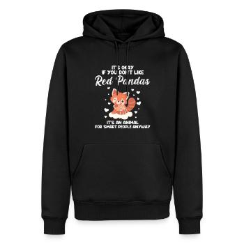 Panda Rouge Panda Rouge Cadeau - Sweat à capuche Premium bio Homme - noir - Devant - Nico (187cm)