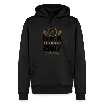 2007 limited edition - Männer Premium Bio Hoodie - Schwarz - Vorne - Nico (187cm)