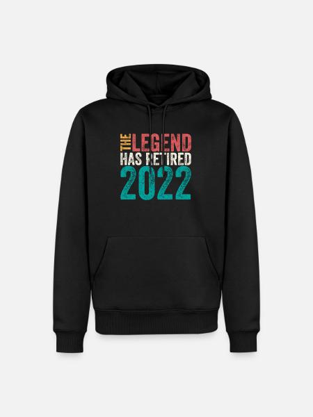 The legend is retired, retired - Men’s Premium Organic Hoodie - black