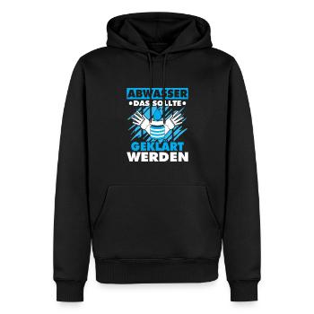 Abwassertechniker Abwasser geklärt Kläranlage - Männer Premium Bio Hoodie - Schwarz - Vorne - Nico (187cm)