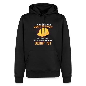 Arbeitssicherheit Fachkraft Sifa Spruch - Männer Premium Bio Hoodie - Schwarz - Vorne - Nico (187cm)