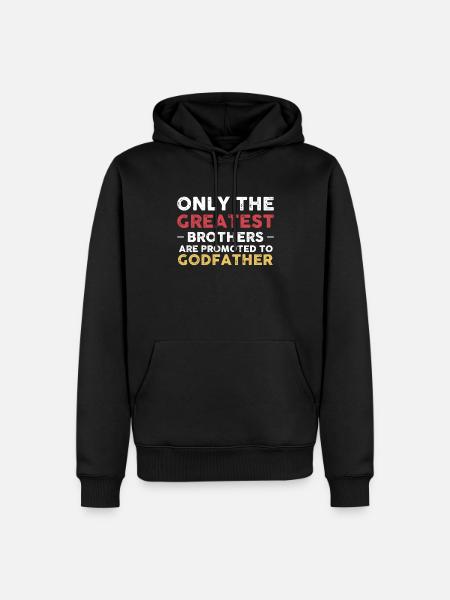 ParrainEr Le Cadeau du Parrain - Sweat à capuche Premium bio Homme - noir