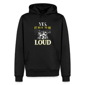 Drummer Drummer Drumstick Gift - Men’s Premium Organic Hoodie - black - Front - Nico (187cm)