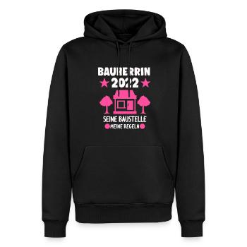 Bauherrin 2022 Richtfest Eigenheim Geschenk - Männer Premium Bio Hoodie - Schwarz - Vorne - Nico (187cm)