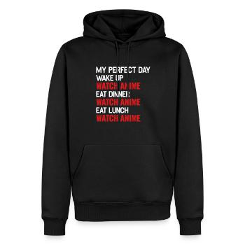 Anime Anime Merch Anime Merchandise Cadeau - Sweat à capuche Premium bio Homme - noir - Devant - Nico (187cm)