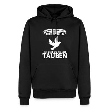 Tauben Taubenzucht Taubenzüchter Geschenk - Männer Premium Bio Hoodie - Schwarz - Vorne - Nico (187cm)