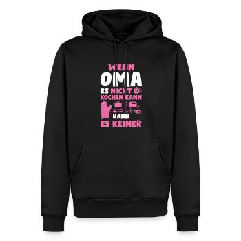 Oma Großmutter Kochen Geschenk - Männer Premium Bio Hoodie - Schwarz - Vorne - Nico (187cm)