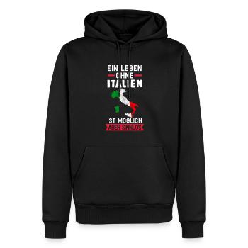 Italien Reisen Urlaub Geschenk - Männer Premium Bio Hoodie - Schwarz - Vorne - Nico (187cm)