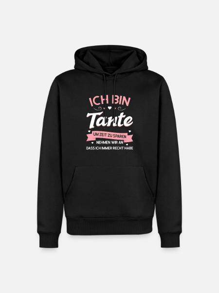 Tante Neffe Nichte Geschenk - Männer Premium Bio Hoodie - Schwarz