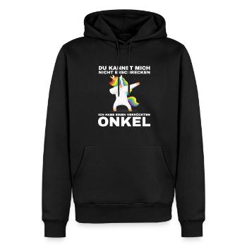Nichte Onkel Nichten Geschenk - Männer Premium Bio Hoodie - Schwarz - Vorne - Nico (187cm)