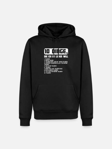 Tauben Taubenzucht Taube Geschenk - Männer Premium Bio Hoodie - Schwarz
