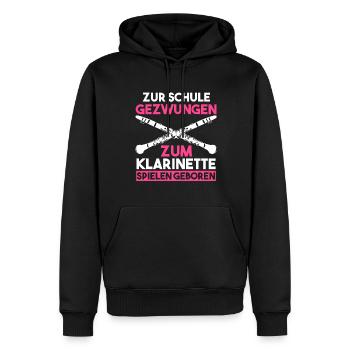 Klarinette Mädchen Klarinettistin Geschenk - Männer Premium Bio Hoodie - Schwarz - Vorne - Nico (187cm)