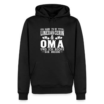 Linedance Oma Line Dance Linedancerin Geschenk - Männer Premium Bio Hoodie - Schwarz - Vorne - Nico (187cm)