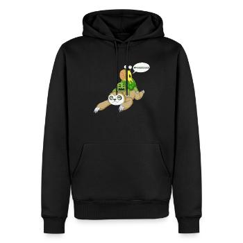 sloth snail and turtle - Men’s Premium Organic Hoodie - black - Front - Nico (187cm)