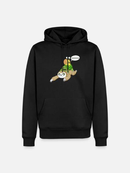 sloth snail and turtle - Men’s Premium Organic Hoodie - black