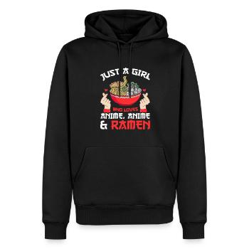 Anime Anime Merch Ramen Geschenk - Männer Premium Bio Hoodie - Schwarz - Vorne - Nico (187cm)