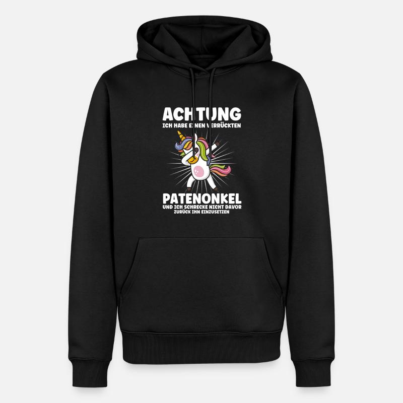 Patenkind Patenonkel Taufpate Geschenk - Männer Premium Bio Hoodie - Schwarz