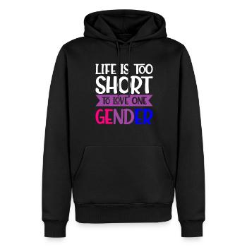 Bisexual Bisexual Flag LGBT - Men’s Premium Organic Hoodie - black - Front - Nico (187cm)