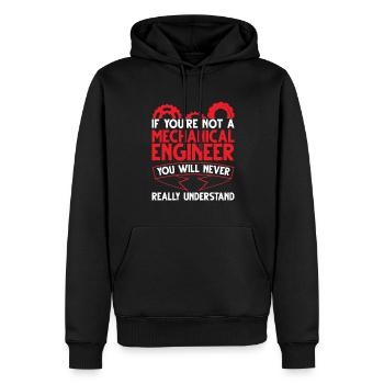 Atelier mécanicien mécanicien - Sweat à capuche Premium bio Homme - noir - Devant - Nico (187cm)