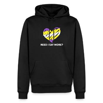 Non-binary non-binary flag LGBTQ gift - Men’s Premium Organic Hoodie - black - Front - Nico (187cm)