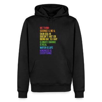 LGBT Gay Soutien Cadeau LGBTQ - Sweat à capuche Premium bio Homme - noir - Devant - Nico (187cm)