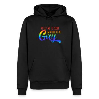 Gay Pride Gay Pride Cadeau - Sweat à capuche Premium bio Homme - noir - Devant - Nico (187cm)