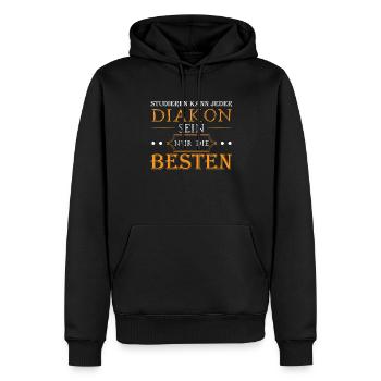 Diakon Job Diakonat Geschenk - Männer Premium Bio Hoodie - Schwarz - Vorne - Nico (187cm)