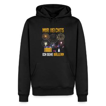 Pyrotechniker mir reichts Böllern Pyrotechnik - Männer Premium Bio Hoodie - Schwarz - Vorne - Nico (187cm)