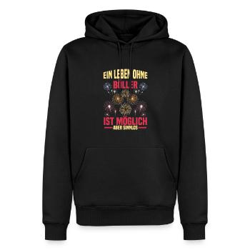 Pyrotechniker ein Leben ohne Böller Pyrotechnik - Männer Premium Bio Hoodie - Schwarz - Vorne - Nico (187cm)