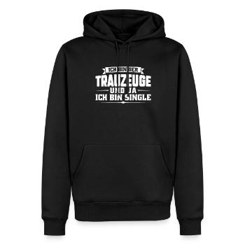 Trauzeuge Hochzeit Trauzeugen Geschenk - Männer Premium Bio Hoodie - Schwarz - Vorne - Nico (187cm)