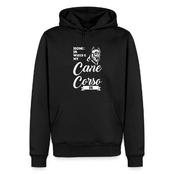 Cane Corso Cane Corso Gift - Men’s Premium Organic Hoodie - black - Front - Nico (187cm)