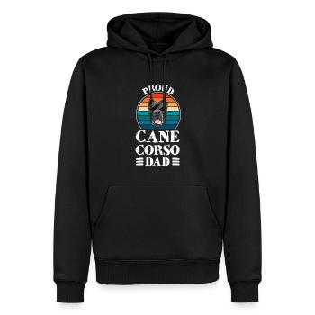 Cane Corso Papa Cane Corso Papa Cadeau - Sweat à capuche Premium bio Homme - noir - Devant - Nico (187cm)