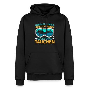 Coole Opas tauchen Taucher - Männer Premium Bio Hoodie - Schwarz - Vorne - Nico (187cm)