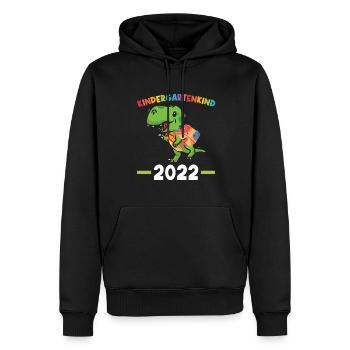 Kindergarten 2022 Dinosaurier Kita Anfänger - Männer Premium Bio Hoodie - Schwarz - Vorne - Nico (187cm)