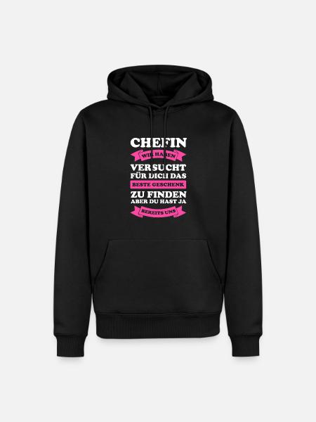 Chefin Job Leiterin Geschenk - Männer Premium Bio Hoodie - Schwarz
