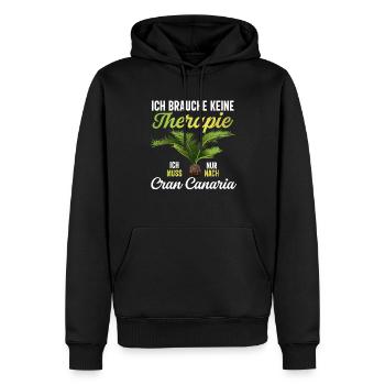Gran Canaria keine Therapie Kanaren - Männer Premium Bio Hoodie - Schwarz - Vorne - Nico (187cm)