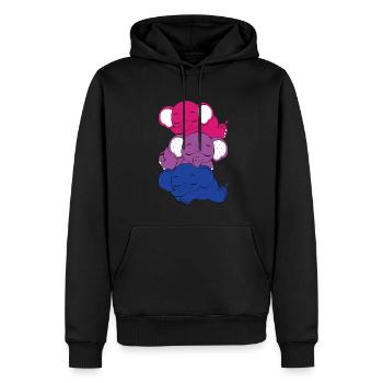 Bisexueller Elefant Bisexuell - Männer Premium Bio Hoodie - Schwarz - Vorne - Nico (187cm)