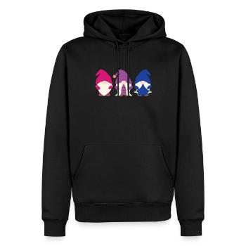 Bisexuell Gnome Bisexuell Gnome Geschenk - Männer Premium Bio Hoodie - Schwarz - Vorne - Nico (187cm)