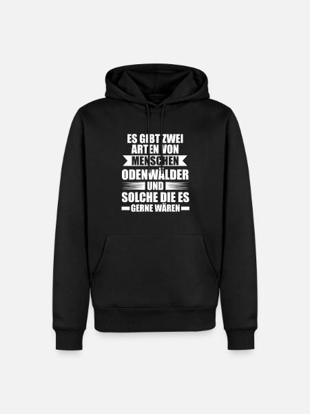 Odenwald Heimat Odenwälder Geschenk - Männer Premium Bio Hoodie - Schwarz