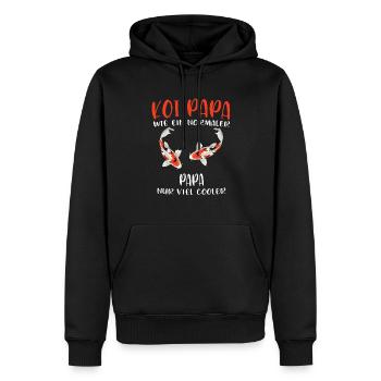 Kois Papa Koi Flüsterer Geschenk - Männer Premium Bio Hoodie - Schwarz - Vorne - Nico (187cm)