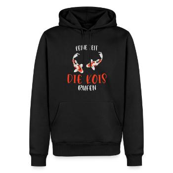 Kois Fisch Koi Besitzer Geschenk - Männer Premium Bio Hoodie - Schwarz - Vorne - Nico (187cm)