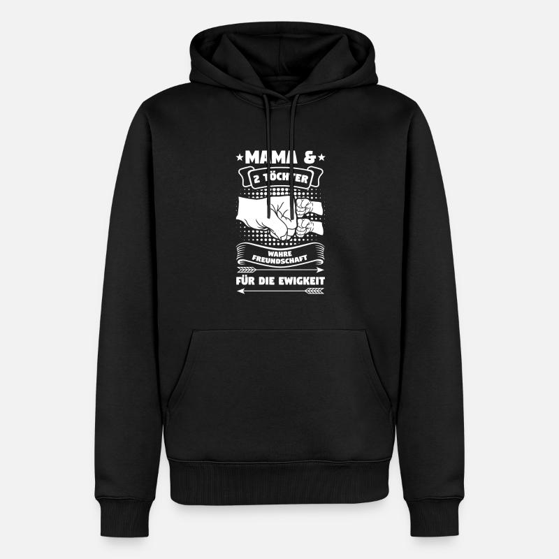 Mama 2 Töchter Töchter Geschenk - Männer Premium Bio Hoodie - Schwarz